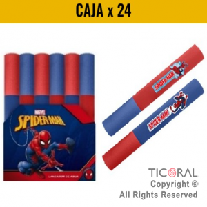 LANZADOR DE AGUA SPIDERMAN 24 UNIDADES X 1